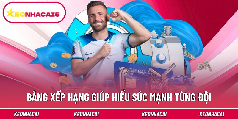 Bảng xếp hạng giúp hiểu nhịp giải và sức mạnh từng đội
