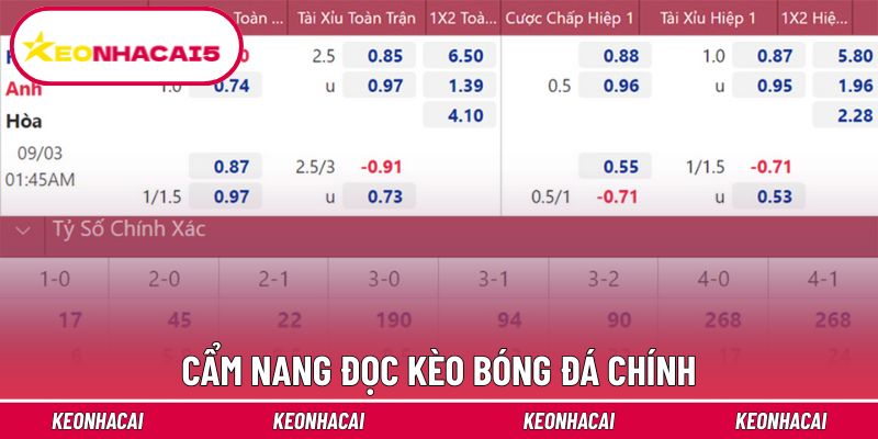 Giải mã cách đọc kèo bóng đá chính