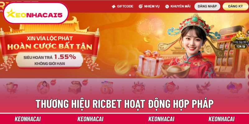 Thương hiệu Ricbet hoạt động hợp pháp